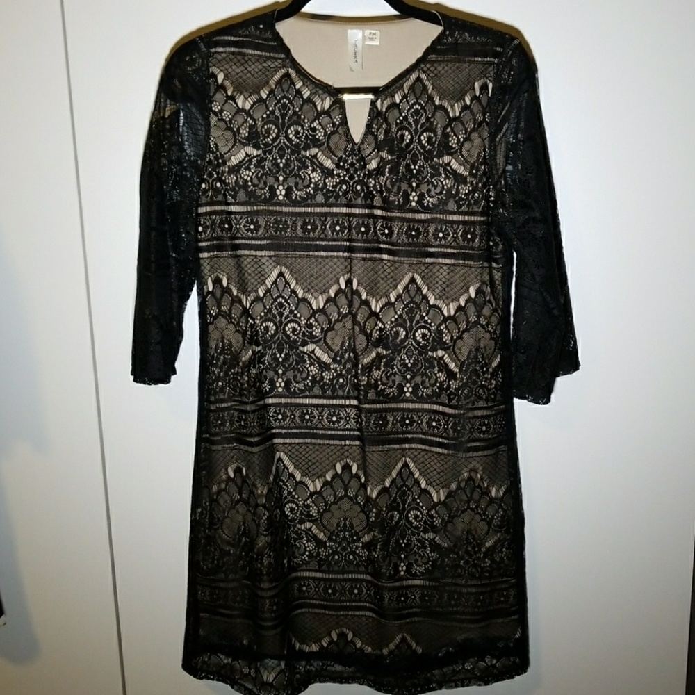 Black lace dress